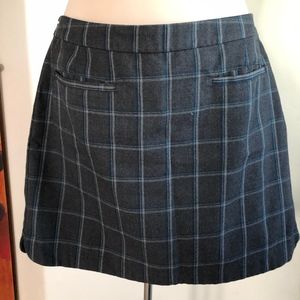 Gap Grey Plaid Mini Skirt